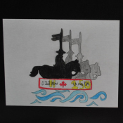 Winner's drawing of the logo and her submission letter