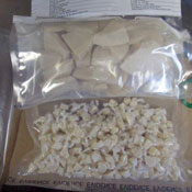 Sacs de cocaïne épurée saisis par la GRC au Yukon.