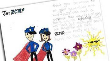 Hand written thank you card
