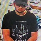 Both persons of interest had dark hair and facial hair and were approximately 5-foot-10. The second man was wearing a black Guess t-shirt and a black Adidas ball cap.