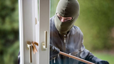 Break-in in progress